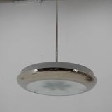 Bauhaus / Functionalist Nickel Chandelier UFO, 1930s, Restored