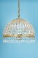 Brass and crystal chandelier, designed by Palwa, Germany, 1970s.