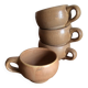 4 stoneware coffee cups
