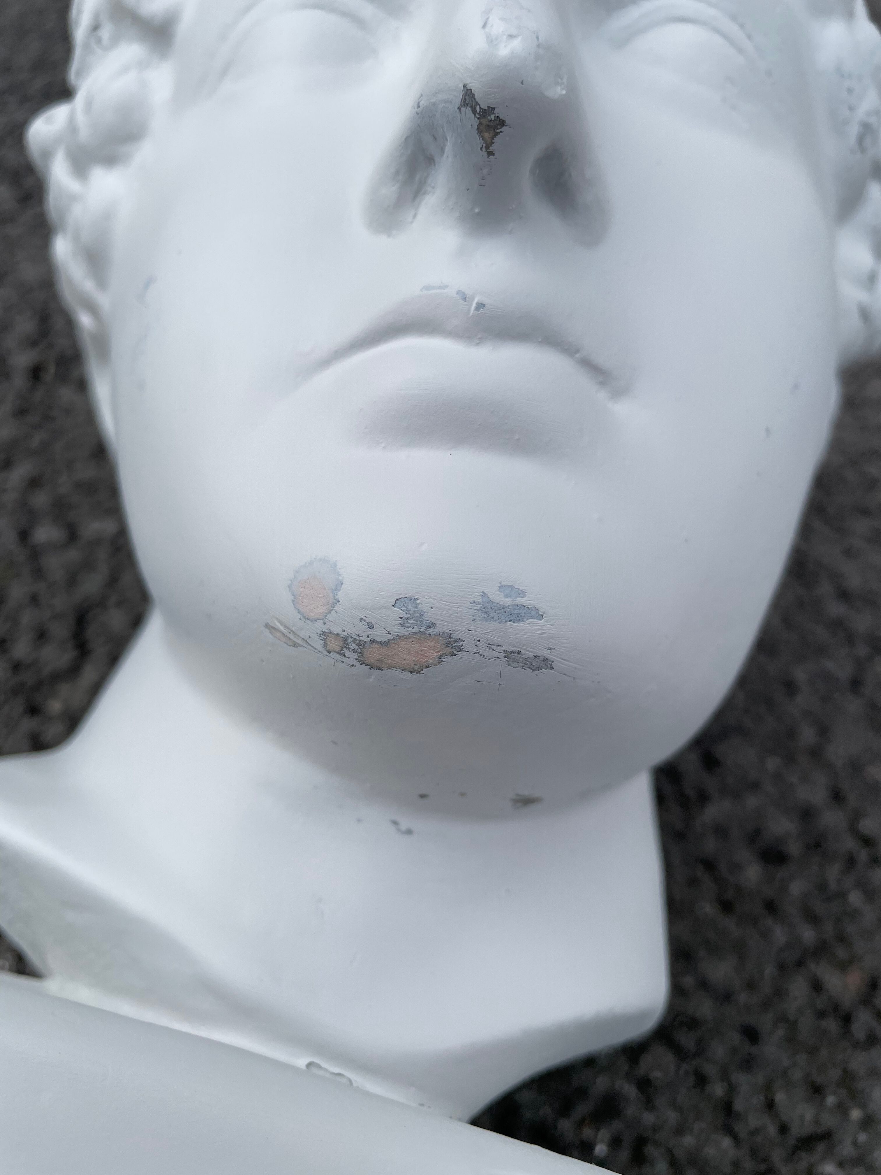 Buste Hermes en plâtre sur socle