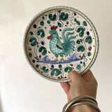 Rooster decorative plate Deruta Italy