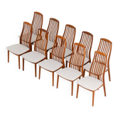 Set of 10 dining chairs by Kai Kristiansen for Schou Andersen (Denmark