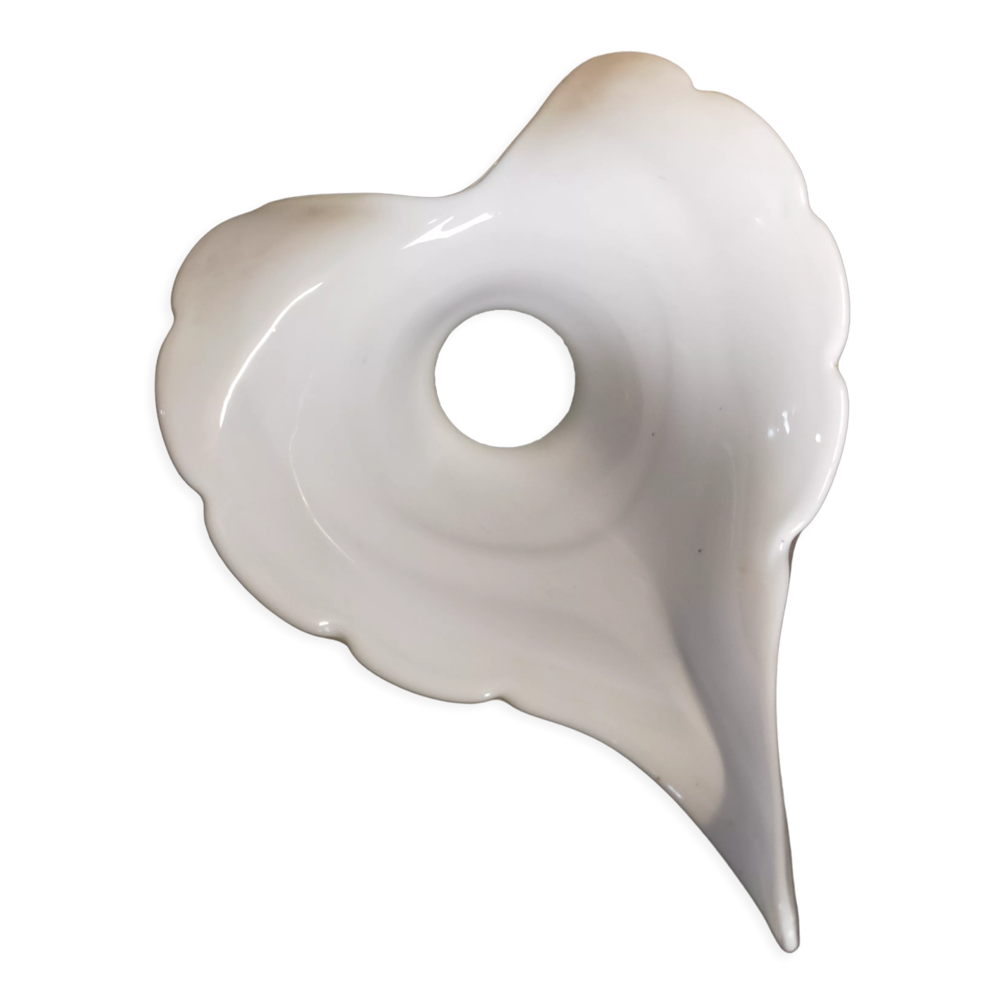 Vintage tulip white lampshade in blown glass Murano