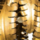 Golden metal palm tree hanging lamp 70