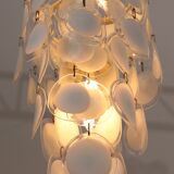 Italian mid-century Murano, Venetian glass disc chandelier by Vistosi