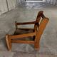 Fauteuils en cuirs et bois vintage