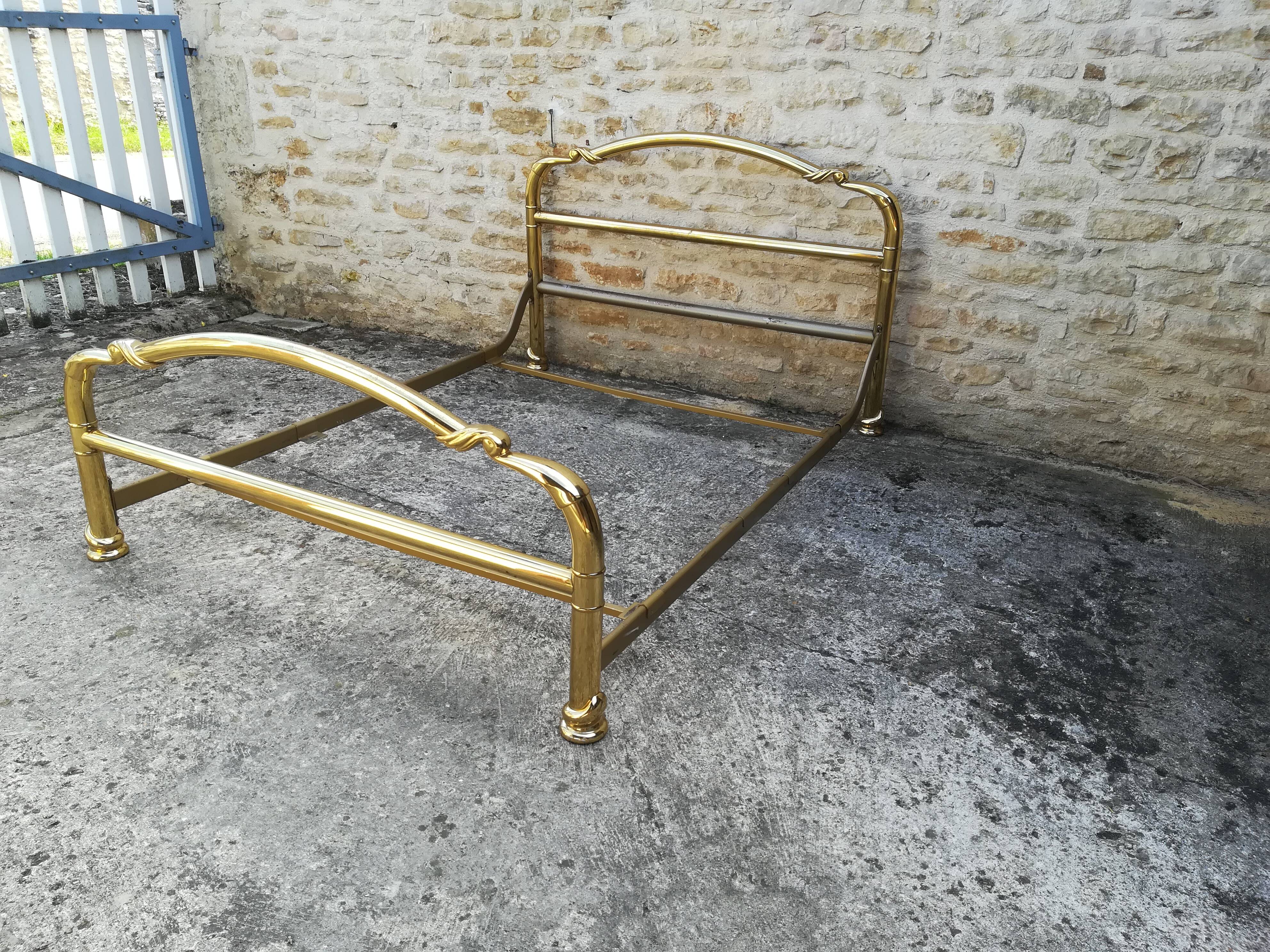 brass bed
