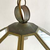 Old brass and glass suspension