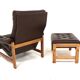 Fauteuil scandinave en cuir, Suède, 1970