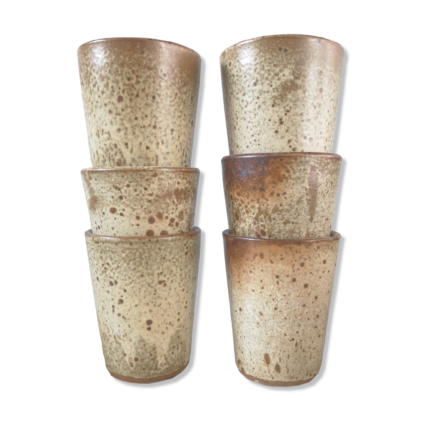 Lot of 6 sandstone cups