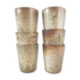 Lot of 6 sandstone cups