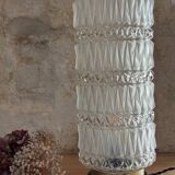 Vintage pressed glass column table lamp