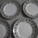 Lot of 5 flat plates, St Amand earthenware, antique French flate plates, 30s
