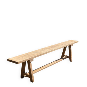 Banc en orme massif -