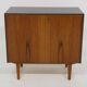 Commode scandinave en teck et en skaï, Suède, 1960