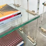 Glass and Plexiglas consoles from the 80s