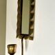 Vintage Art Deco Brass Wall mirrored Candle Sconce