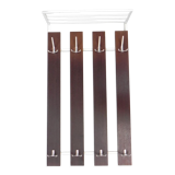 Vintage wall coat rack with 8 hooks and hat shelf