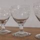 Set of 4 finely engraved vintage port wine glasses