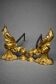 Solid gilded bronze log holder.