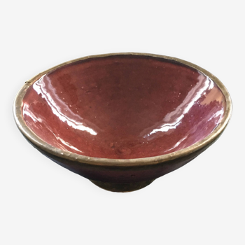 Patinated dark pink tamegroute dish