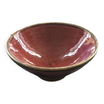 Patinated dark pink tamegroute dish