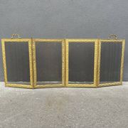 Antique 19th century fireplace screen, Bouhon Frères spark arrester