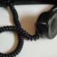 Ancient black bakelite  telephone