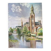 Tableau, huile sur toile "Paysage"