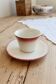 Tasse à café ancienne Longchamp terre de fer avec sous-tasse