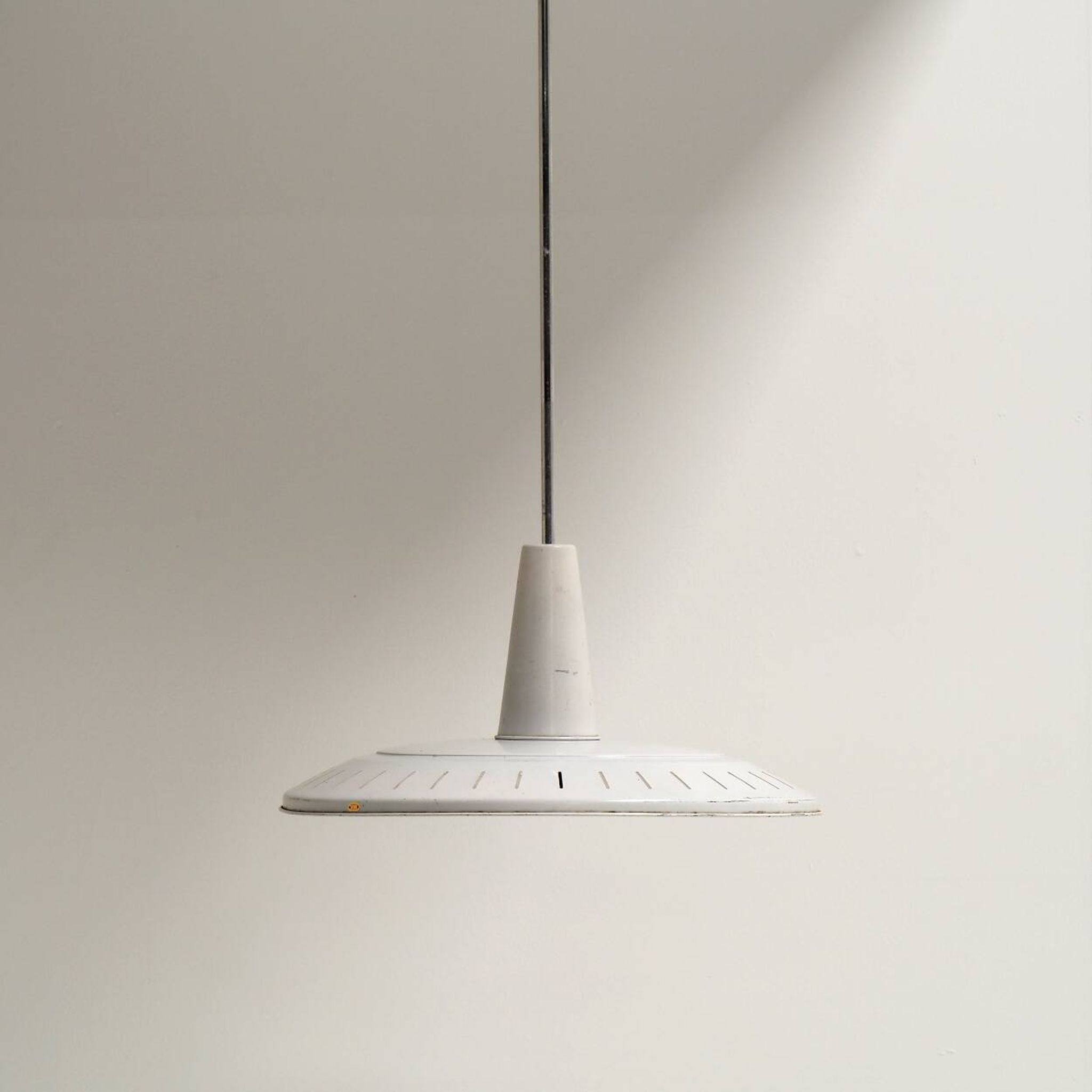 Set of Belgian School Industrial Pendant Lamps, 1950s