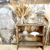 Antique shelf in raw wood