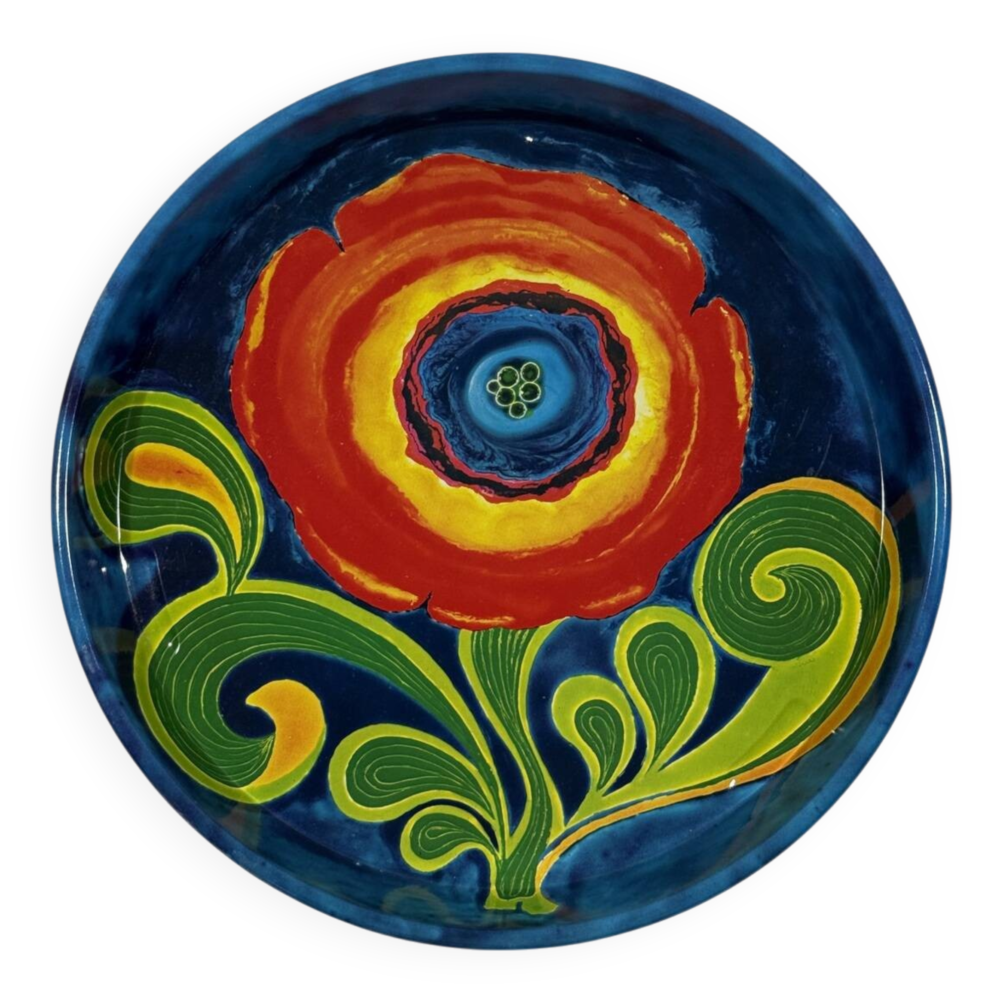 Vintage Flowerpower tin tray 1970’s