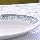 Grand plat ovale XIXe terre de fer Wilbur Moulin des Loups