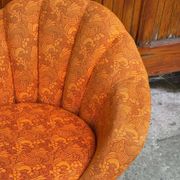 Mid-century metal and fabric swivel chairs, 1960s, set of 2