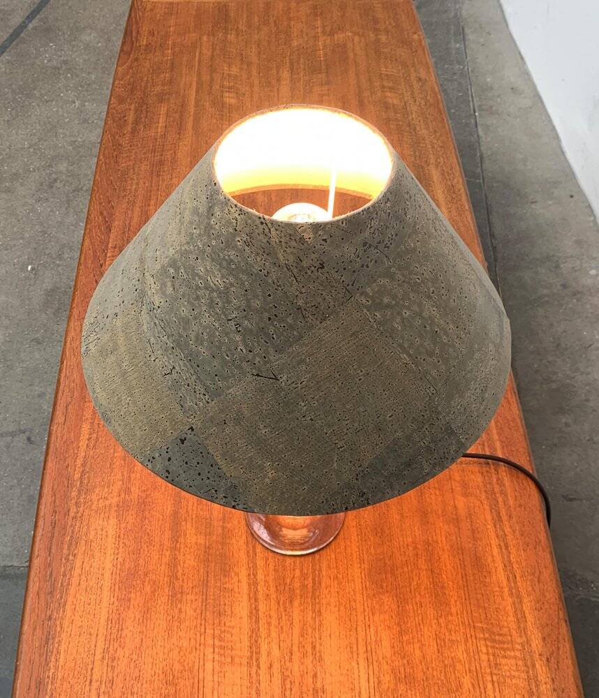 Mid-century German Tiffany glass table lamp by Ingo Maurer, 1960s.