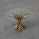 Hollywood regency gilt sheaf of wheat side table “coco chanel”, Italy 1960s