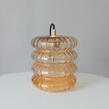 Vintage pendant lamp molded glass 60/70s