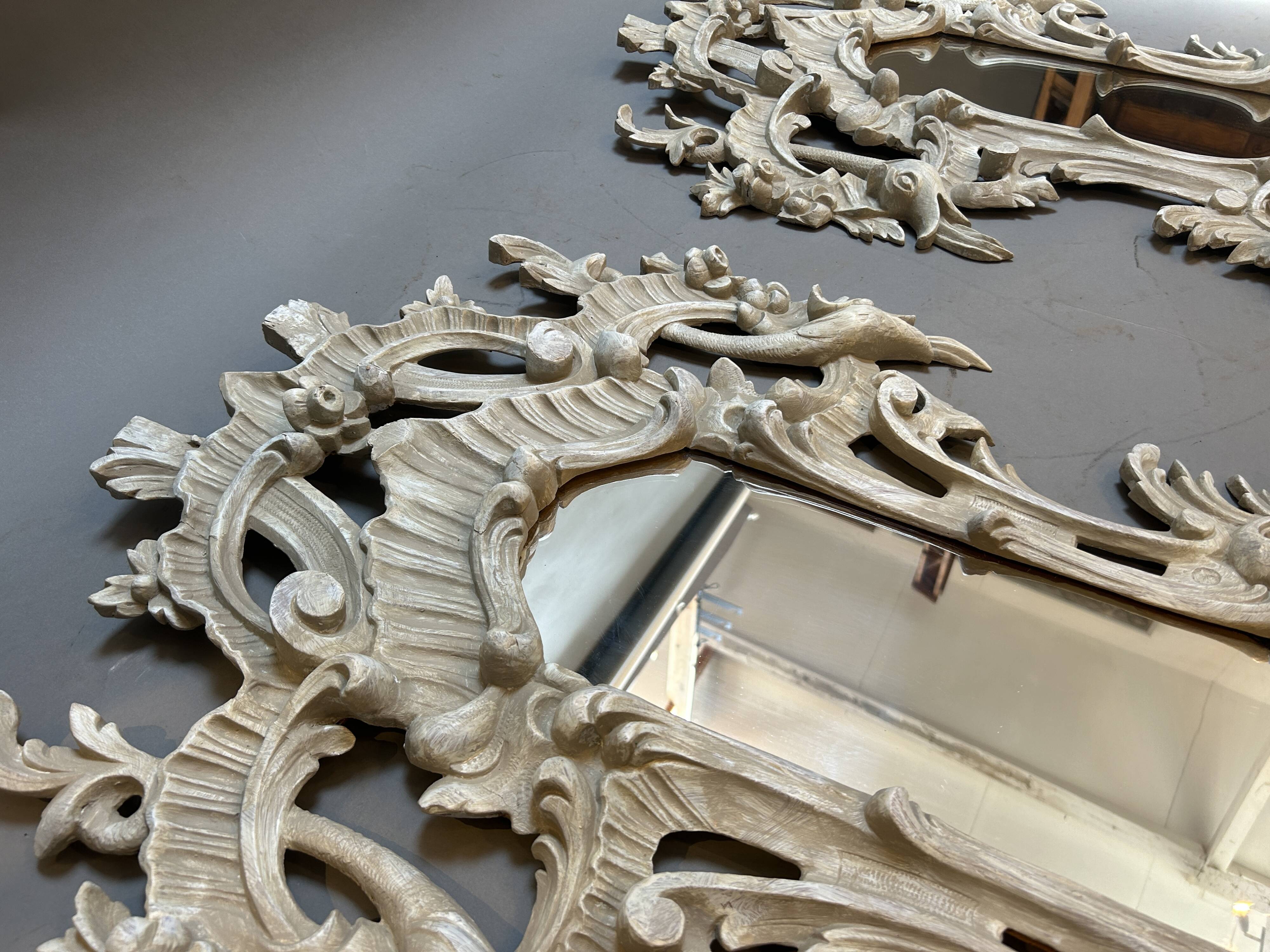 Pair C19th Continental Wall Mirrors