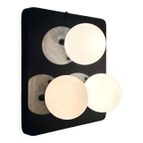 Unique 70s Lamp Wall Panel with Glossy Glass Spheres - Luxury Space Age Lighting