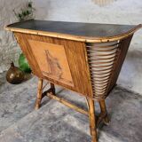 Bamboo and rattan bar 50s-60s