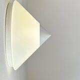 Pair of vintage Limburg wall lights, metal and opaline, Germany 1970