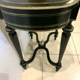 Worker Napoleon III Blackened wood and brass marquetry engraved xiX century