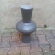 Grey opaline glass designer vase