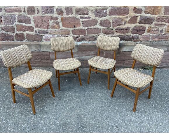 4 scandinavian chairs 1970