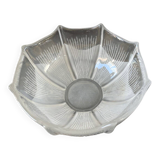 Thick transparent and opalescent glass cup