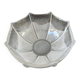 Thick transparent and opalescent glass cup