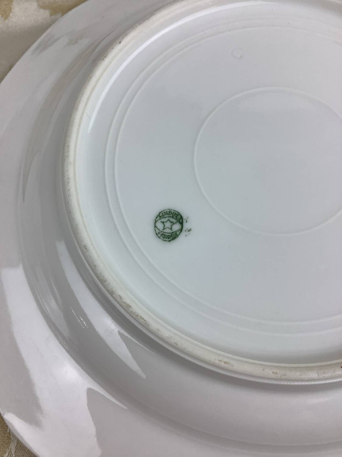 6 Deep Plates Porcelain Limoges France