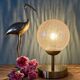 Vintage globe table lamp in amber glass