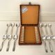 12 small antique silver-plated metal spoons by Christofle - Art Deco